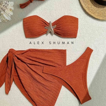 Купальник раздельный ALEX SHUMAN терракотовый
