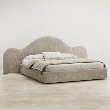 Кровать SM Company Grand двуспальная, 200x200 см (с матрасом, без подъёмного механизма) мультиколор