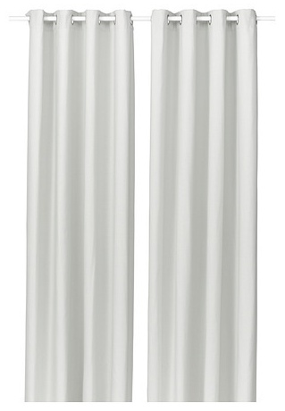 Комплект IKEA 145x250 см 2 шт, полиэстер, белый