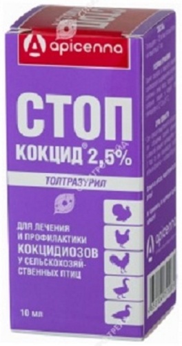 Apicenna СТОП-КОКЦИД 2,5% для птиц, 100 мл. добавка в корм