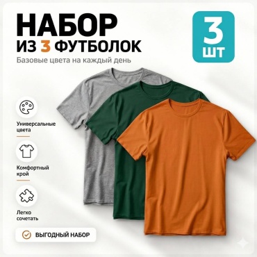 Футболка Mizam серый, оранжевый