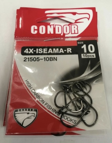 Крючок для рыбалки CONDOR 21505-10BN одинарный черный 10 шт