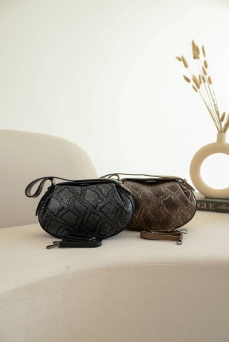 Сумка бочонок Leather Country натуральная кожа черный