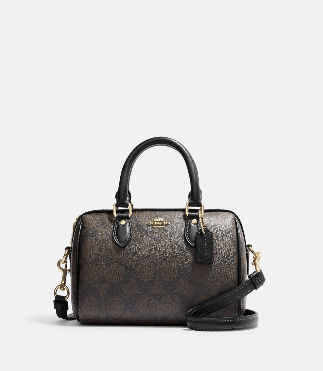 Сумка кросс-боди Coach канвас коричневый