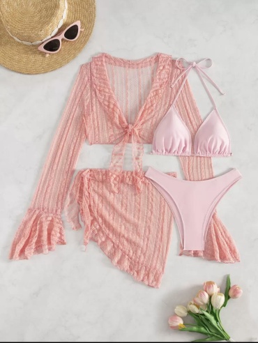 Купальник раздельный Shantal Lingerie розовый, телесный
