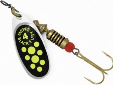 Блесна Mepps Black Fury 1 шт 4 мм Silver noir chartreuse