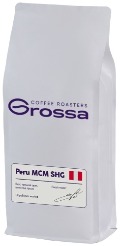 Кофе Grossa Peru MCM SHG зерновой в пакете 1000 г