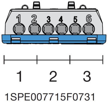 ABB шина заземления/нулевая для распределительного щита 1SPE007715F0731 1 шт
