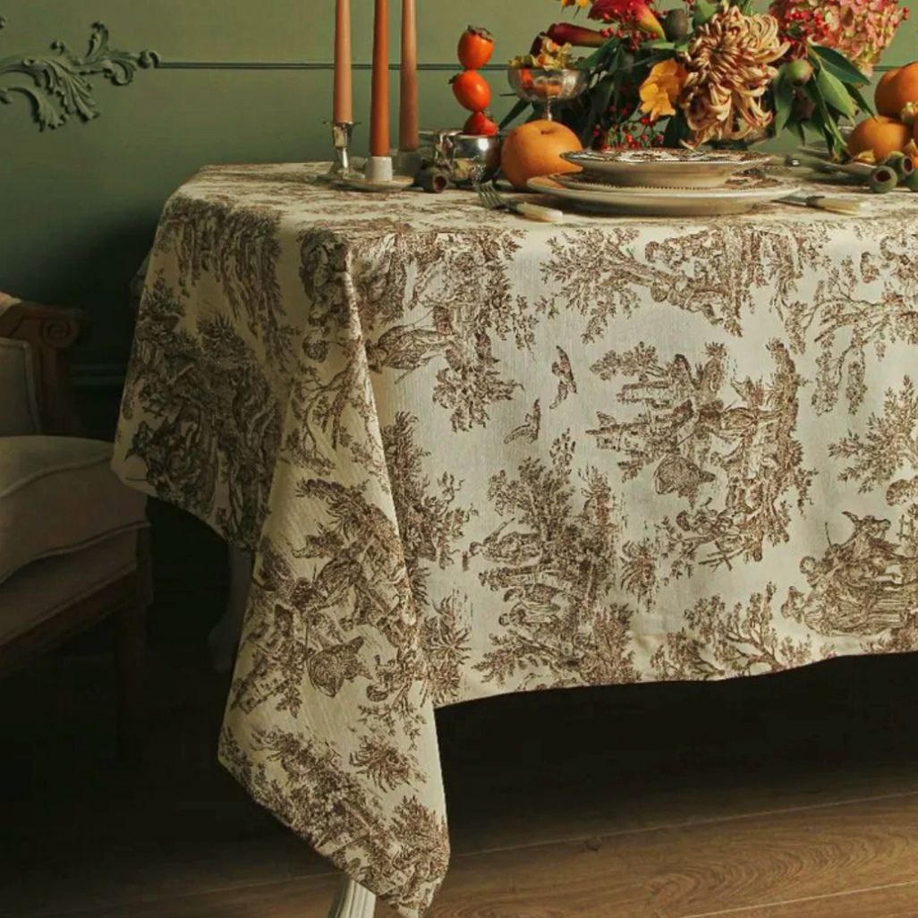 Скатерть With love A.B. 130x130 см, хлопок, дак, 1 шт
