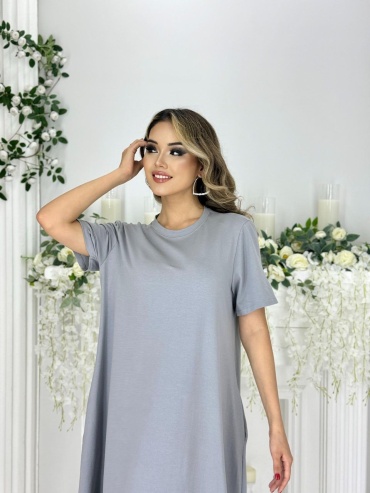 Повседневное платье Nur Style серебристый