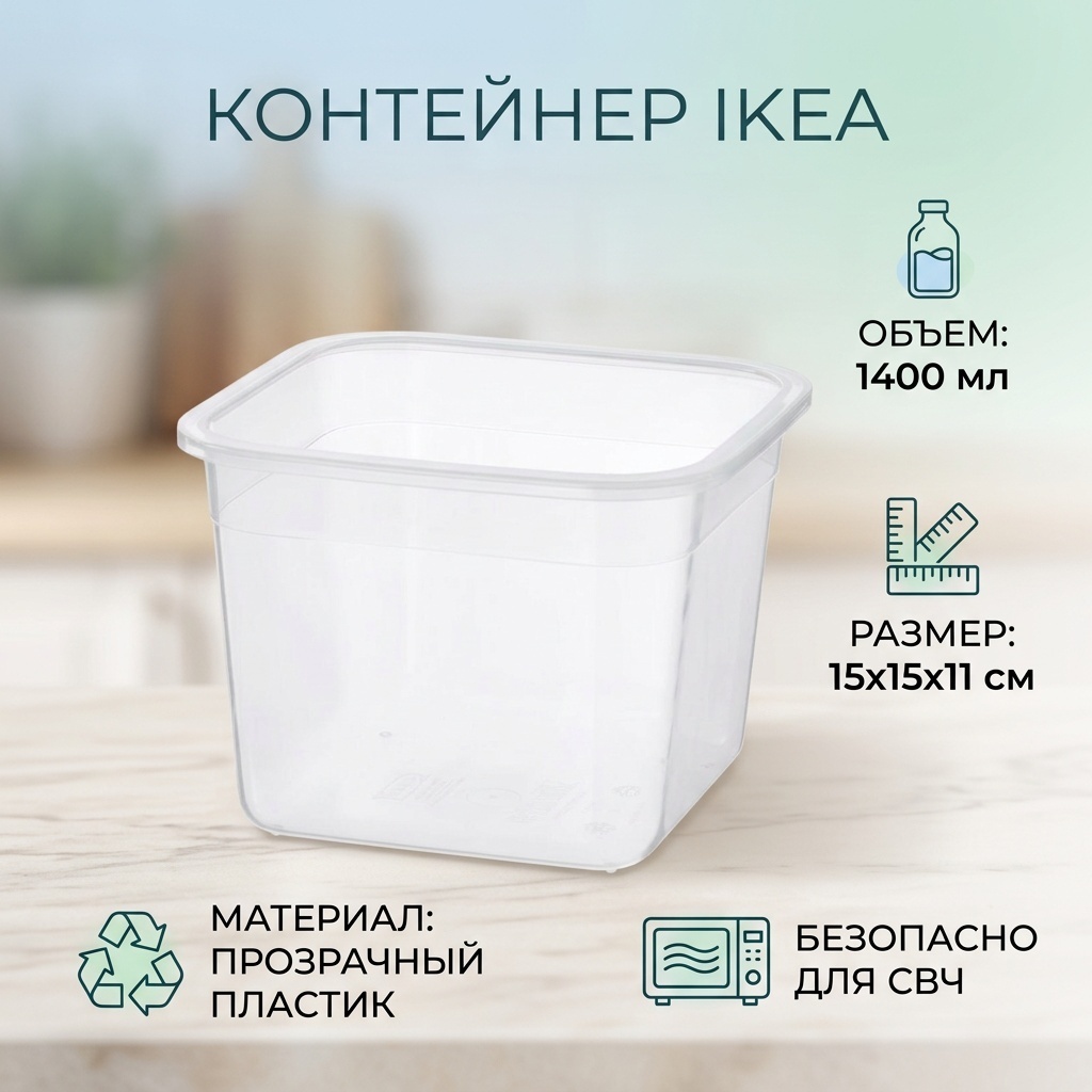 IKEA контейнер 50359181 1 шт, пластик