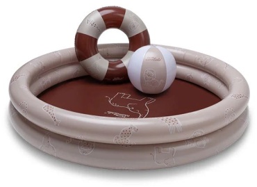Бассейн надувной Wild Life Beige Play Pool Set, 120x120x22 см