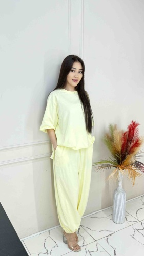 Костюм повседневный Swan fashion желтый
