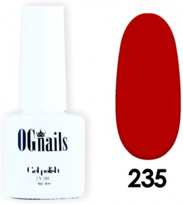 OG Nails гель-лак 235 Алый глянцевое 8 мл