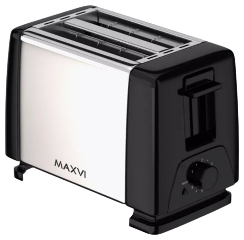 Тостер MAXVI KT822S черный, серебристый