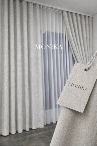 Комплект Monika 400x250 см 3 шт, лен, бамбук, белый