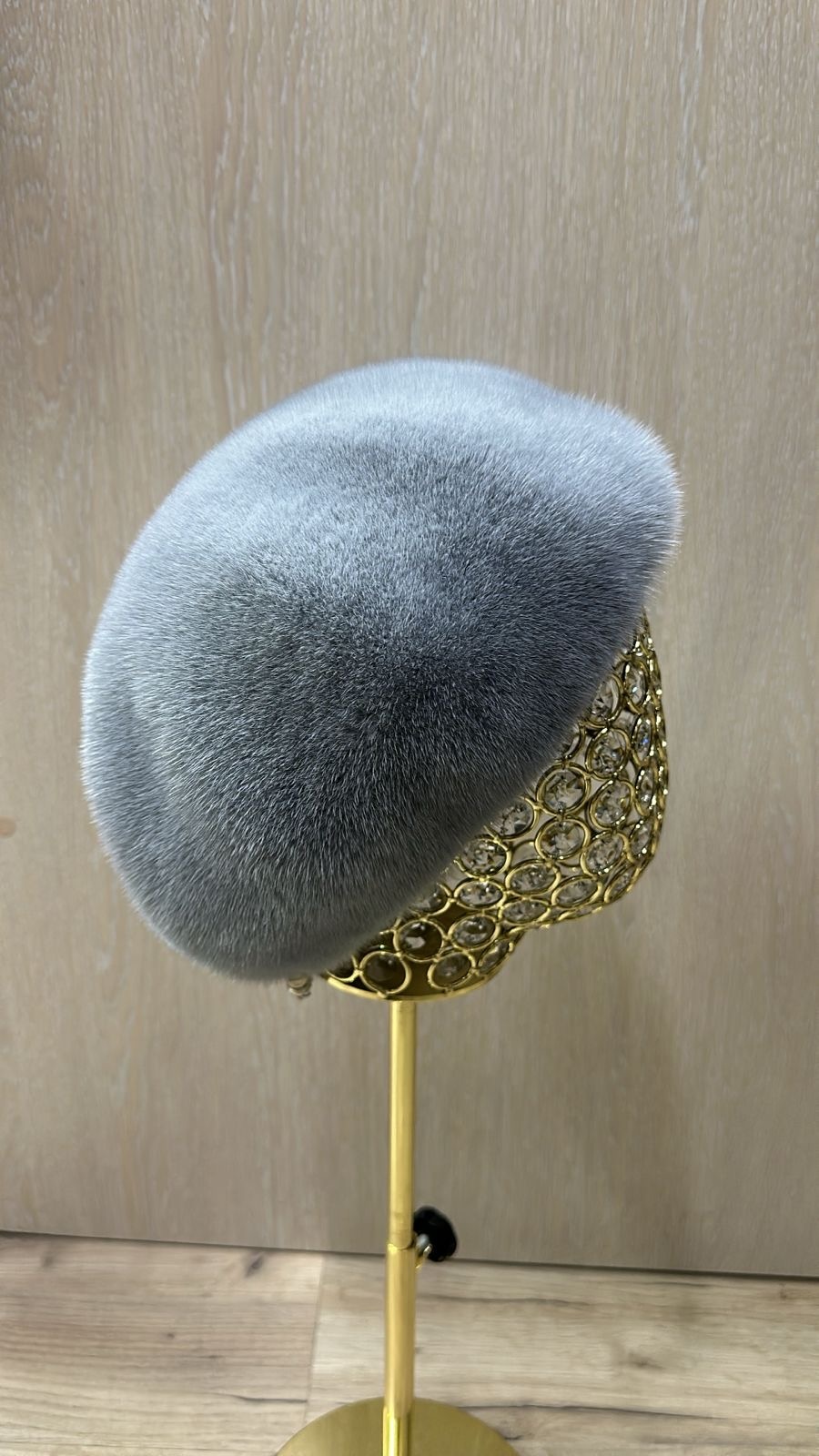 Берет SemiFur размер 57, 58, 59, 60, сапфировый