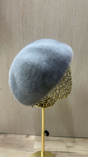 Берет SemiFur размер 57, 58, 59, 60, сапфировый