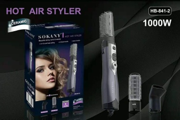 SOKANY HB-841-2 фен-щетка черный, фиолетовый