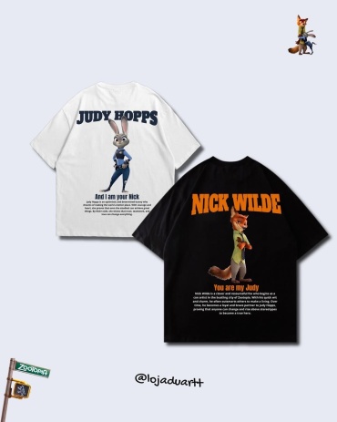 Футболка Жұптық футболкалар «Judy Hopps & Nick Wilde»