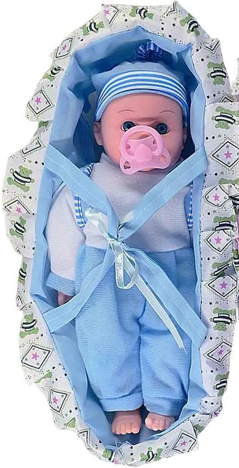 Пупс Lovely Baby кукла мягкая с люлькой 30 см