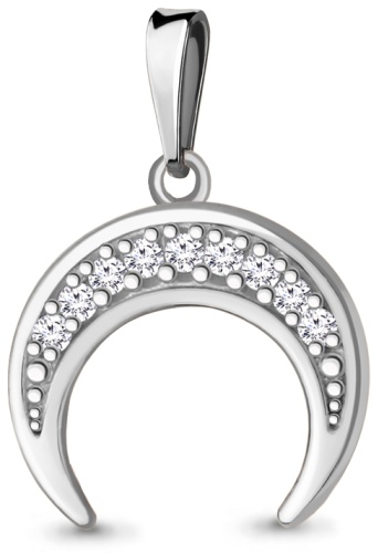 Подвеска AQUAMARINE А99442 вес 1.28 г серебро, фианит