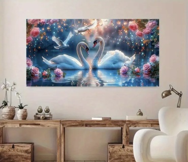 Assel Luxe 3D-картина Лебеди 160x80 см