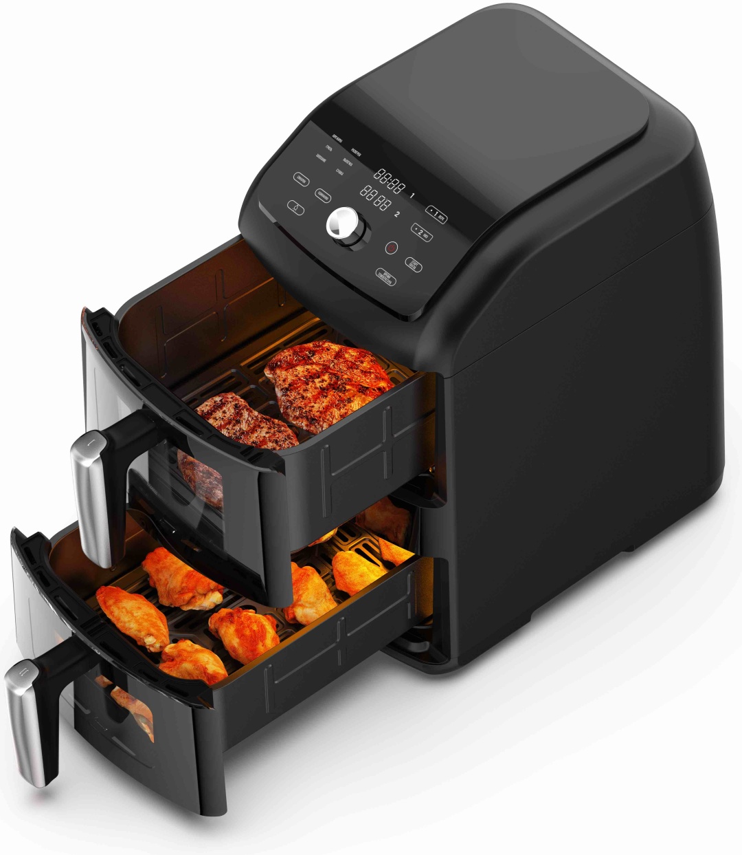Двойной аэрогриль TEVO TEVO Smart Duo 2500W AIR-2025 Двойной аэрогриль 11 л черный, хром