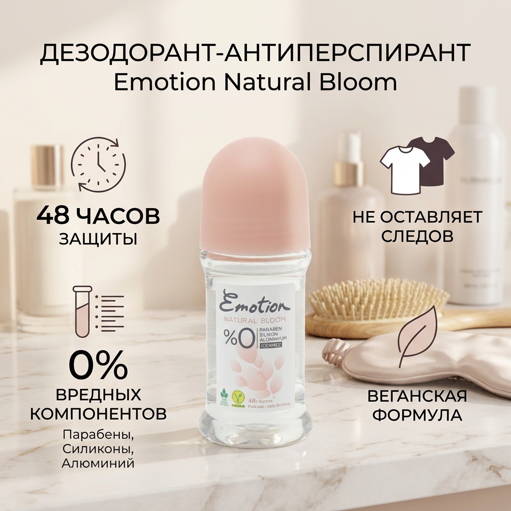 Emotion Natural Bloom дезодорант-антиперспирант для женщин 50 г