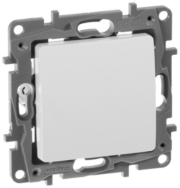 Выключатель клавишный Legrand ETIKA /672201/, белый