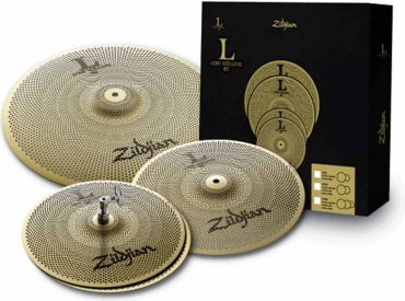 Набор тарелок Zildjian LV348 L80 Low Volume Cymbal Pack бронзовый 13 дюймов, 14 дюймов, 18 дюймов