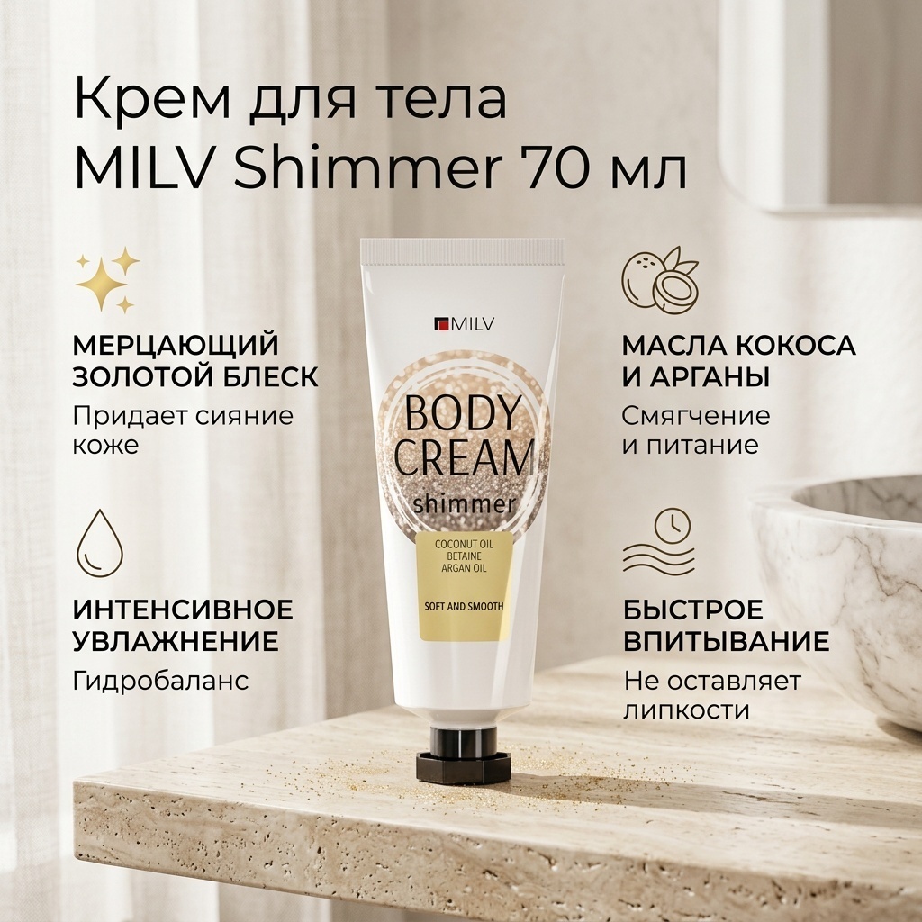 MILV Shimmer крем для тела 70 мл