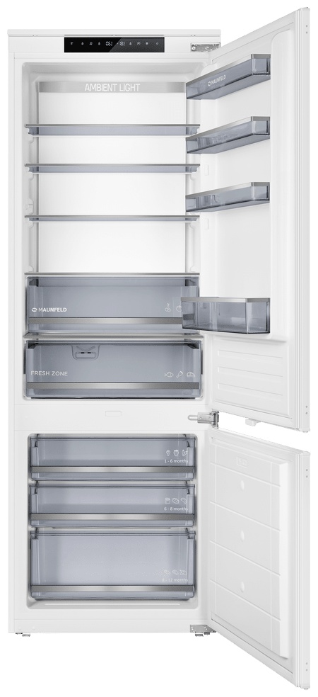 Холодильник-морозильник встраиваемый MAUNFELD MBF19354NFWGR LUX Inverter 3