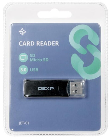 DEXP DEXP JET-01 USB 3.2 Gen 1 для SD, microSD, micro SDHC, micro SDXC
