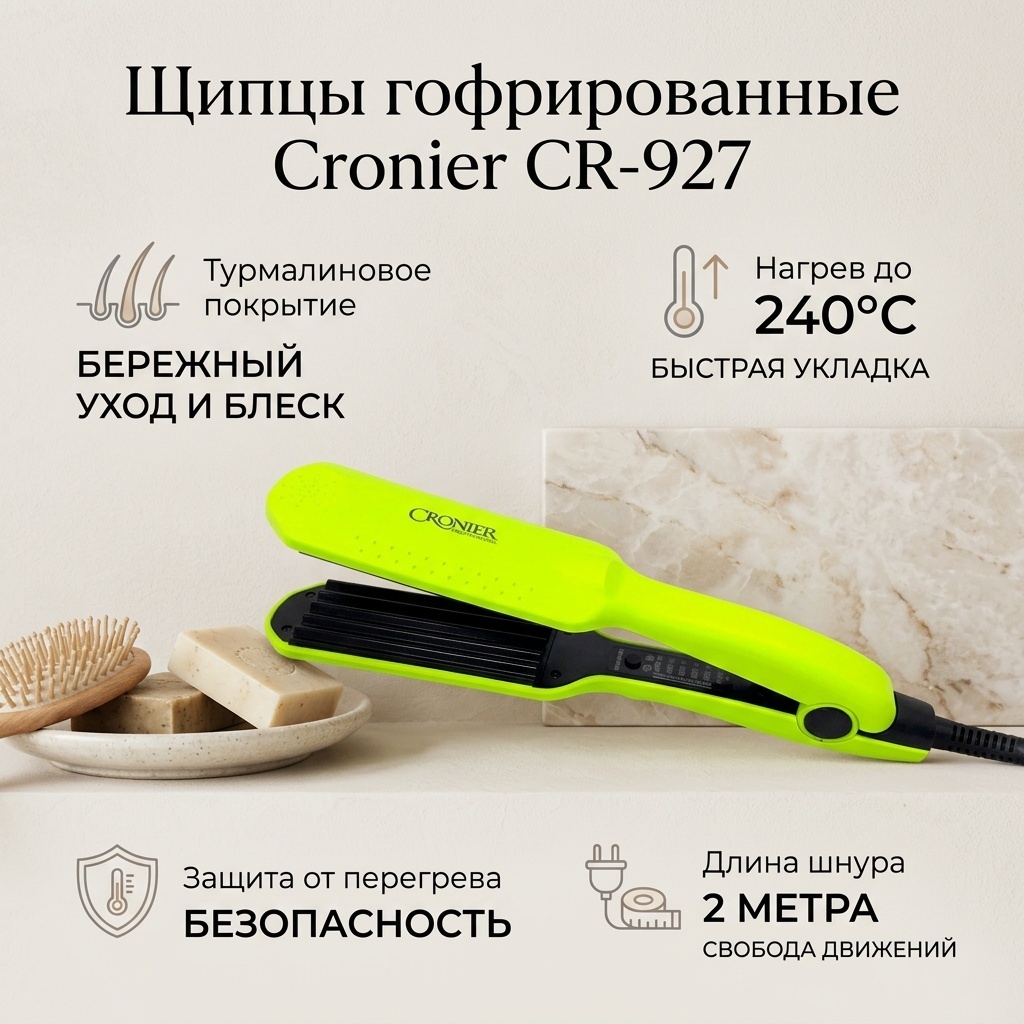 Cronier CR-927 щипцы гофрированные