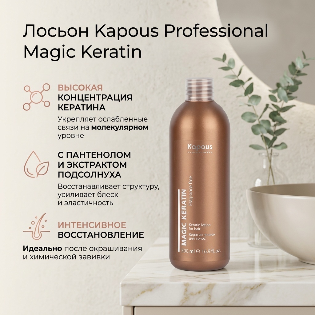 Kapous Professional Magic Keratin лосьон 500 мл