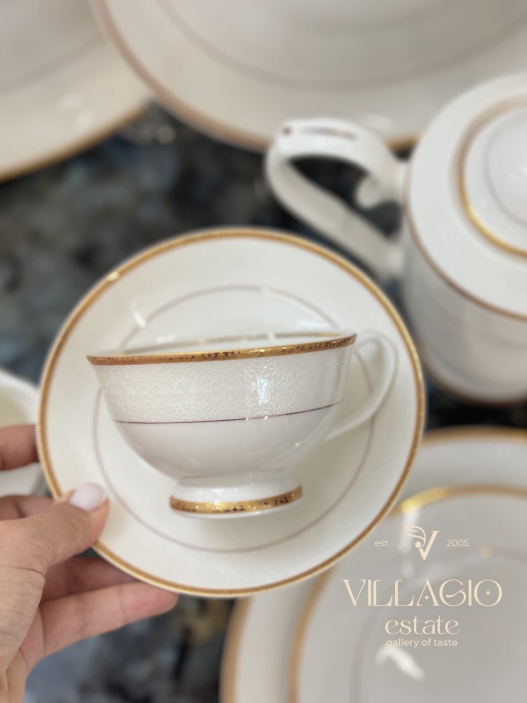 Сервиз на 12 персон VILLAGIO 21017, предметов: 109, чайно-столовый, фарфор, костяной фарфор