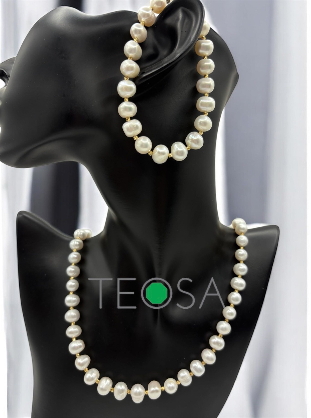 Teosa 123 вес 15 г сплав покрытый золотом 14К, жемчуг