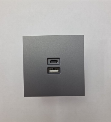 TOT Electric встраиваемая TOT, USB-розетка цвет серый