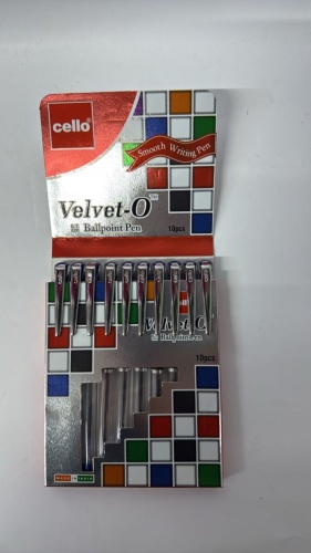 Ручка шариковая Cello Velvet-o 10 шт, 0.7 мм, цвет чернил синий