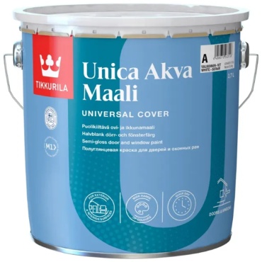 Tikkurila акриловая Unica Akva Maali 0.9 л, белый цвет