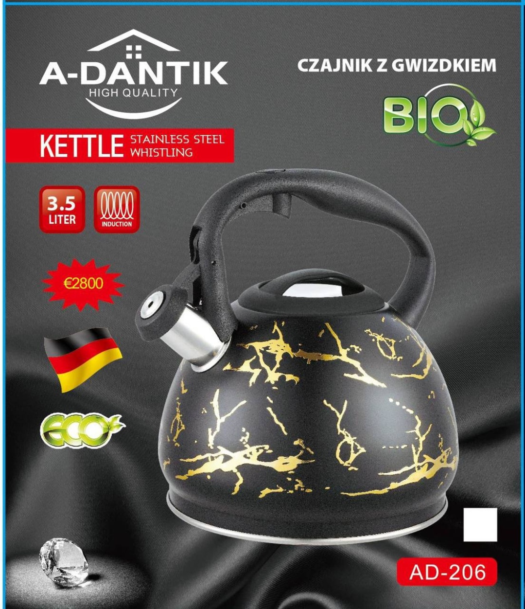 A-DANTIK чайник ad-206 3.5 л, металл