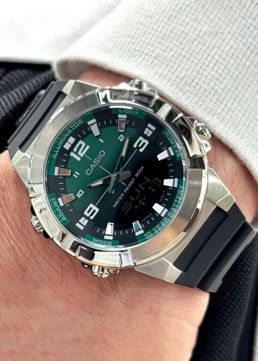 Кварцевые CASIO AMW-870A-3AVDF нержавеющая сталь