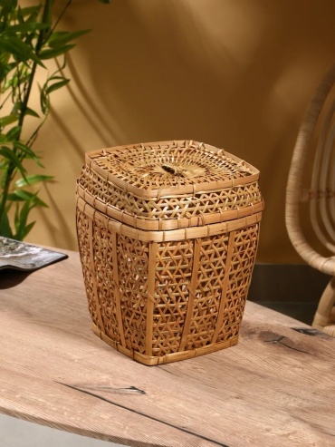 Корзина для белья 22x22x28 см, бамбук