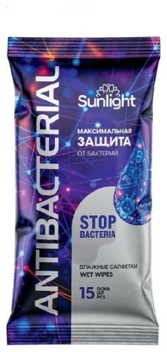 Влажные салфетки Sunlight 01012026 15 шт