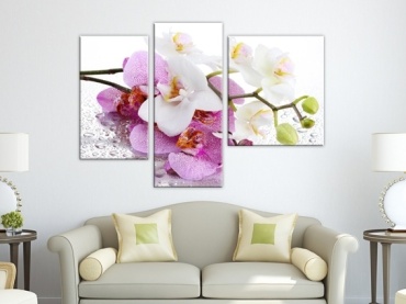 Модульная картина Art-Decor-KZ модульная картина Сиреневая орхидея 90x60 см 90x60 см
