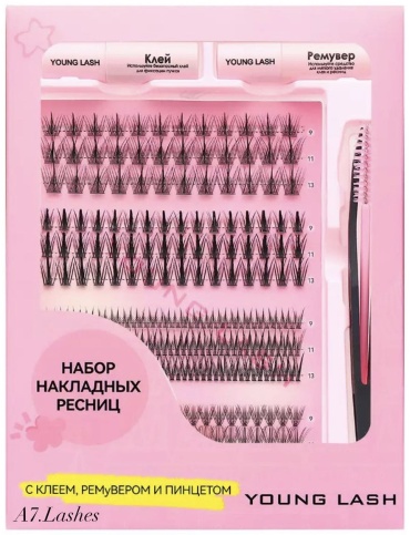 A7.Lashes пучковые 4D Flying effect C 0.10 мм, 0.20 мм, 0.30 мм черный 11 мм, 13 мм, 9 мм