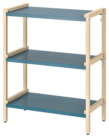 Стеллаж напольный IKEA EKENABBEN 20596396, 70x34x86 см, синий