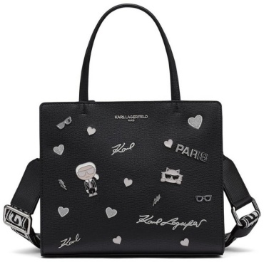 Сумка тоут Karl Lagerfeld искусственная кожа черный