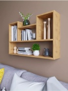 Полка 30332162_237635574, 90х16x55 см, бежевый, светло-коричневый